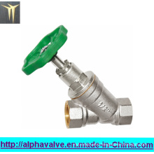 Brass Strainer Valve with Green Handle for Water (a. 0136)